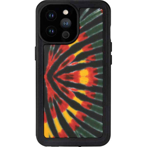 Liquid Blue Tie Dye - Rasta iPhone 14 Pro Max Waterproof Case