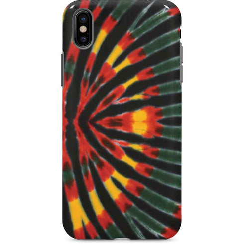 Liquid Blue Tie Dye - Rasta iPhone X Pro Case