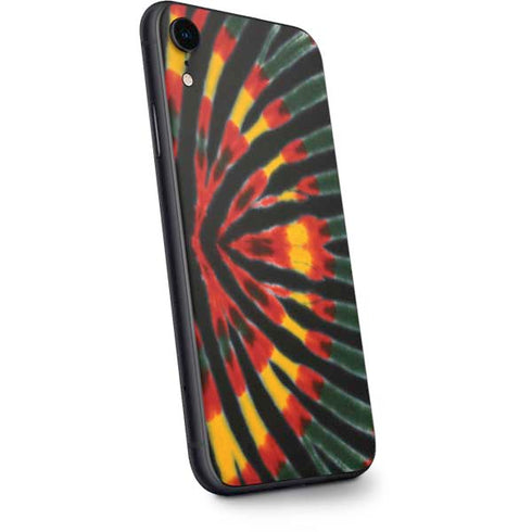Liquid Blue Tie Dye - Rasta iPhone XR Skin