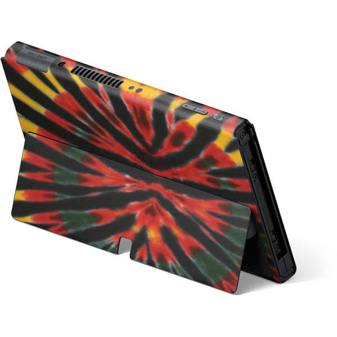 Liquid Blue Tie Dye - Rasta Nintendo Switch OLED (2021) Skin