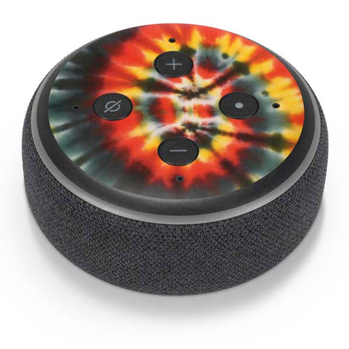 Liquid Blue Tie Dye - Rasta Spiral Amazon Echo Dot Skin