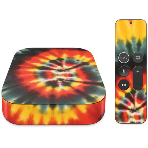 Liquid Blue Tie Dye - Rasta Spiral Apple TV Skin