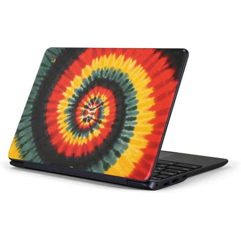 Liquid Blue Tie Dye - Rasta Spiral Samsung Chromebook Skin