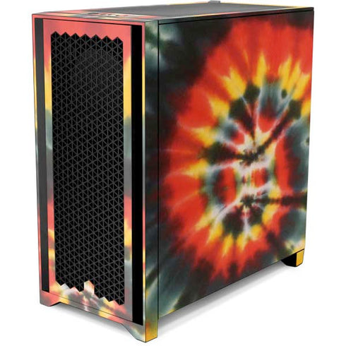 Liquid Blue Tie Dye - Rasta Spiral Corsair 4000D Tempered Glass Mid-Tower ATX Case Skin