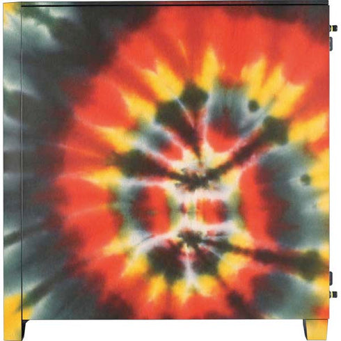 Liquid Blue Tie Dye - Rasta Spiral Corsair 4000D Tempered Glass Mid-Tower ATX Case Skin