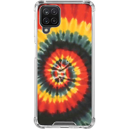 Liquid Blue Tie Dye - Rasta Spiral Galaxy A12 Clear Case