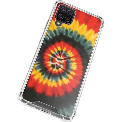 Liquid Blue Tie Dye - Rasta Spiral Galaxy A12 Clear Case