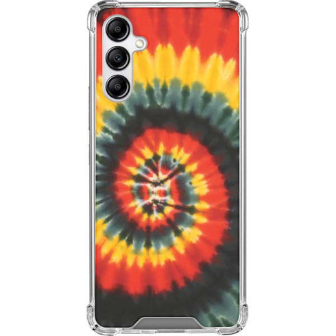 Liquid Blue Tie Dye - Rasta Spiral Galaxy A14 5G Clear Case