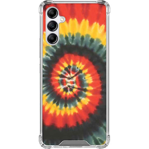 Liquid Blue Tie Dye - Rasta Spiral Galaxy A15 5G Clear Case