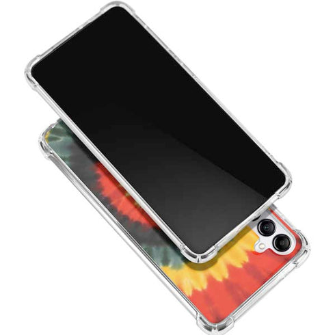 Liquid Blue Tie Dye - Rasta Spiral Galaxy A15 5G Clear Case