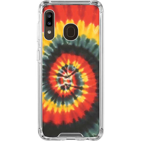 Liquid Blue Tie Dye - Rasta Spiral Galaxy A30 Clear Case