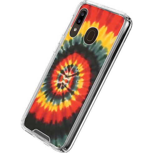 Liquid Blue Tie Dye - Rasta Spiral Galaxy A30 Clear Case