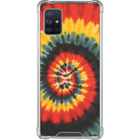 Liquid Blue Tie Dye - Rasta Spiral Galaxy A51 5G Clear Case