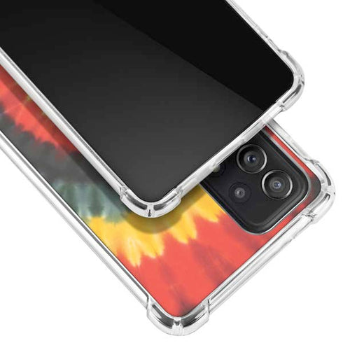 Liquid Blue Tie Dye - Rasta Spiral Galaxy A52 5G Clear Case