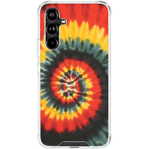 Liquid Blue Tie Dye - Rasta Spiral Galaxy A54 5G Clear Case