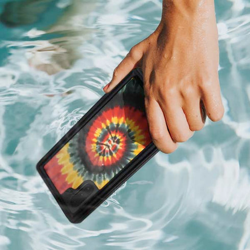 Liquid Blue Tie Dye - Rasta Spiral Galaxy Note 10 Waterproof Case