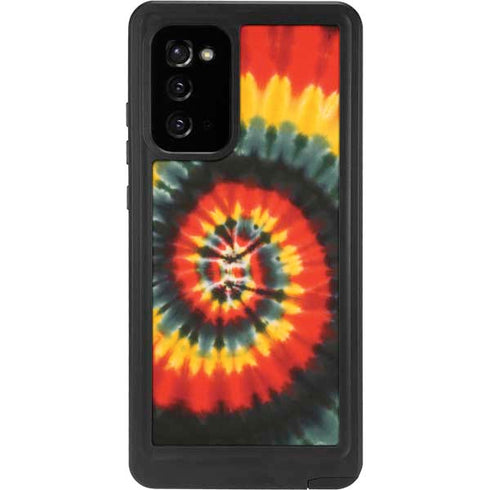 Liquid Blue Tie Dye - Rasta Spiral Galaxy Note20 5G Waterproof Case