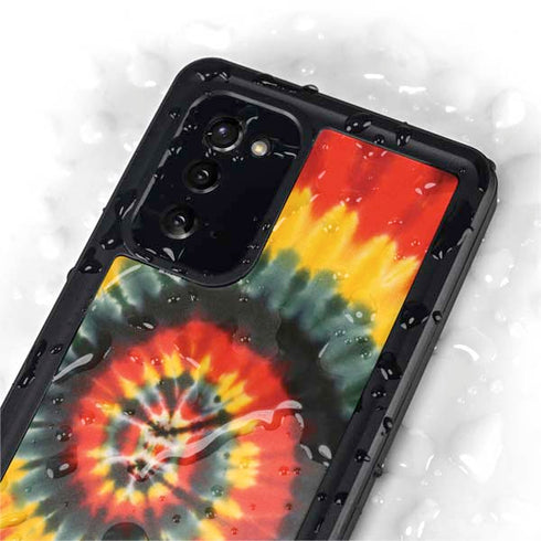 Liquid Blue Tie Dye - Rasta Spiral Galaxy Note20 5G Waterproof Case