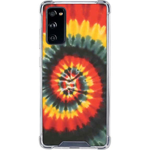 Liquid Blue Tie Dye - Rasta Spiral Galaxy S20 FE Clear Case
