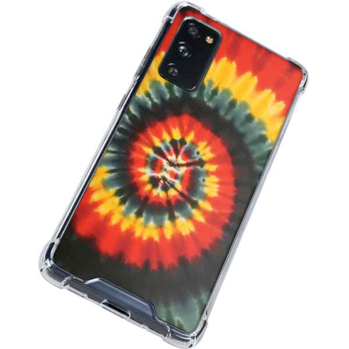 Liquid Blue Tie Dye - Rasta Spiral Galaxy S20 FE Clear Case