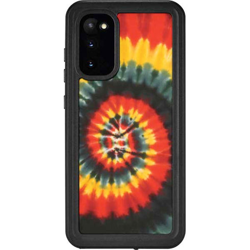 Liquid Blue Tie Dye - Rasta Spiral Galaxy S20 Waterproof Case