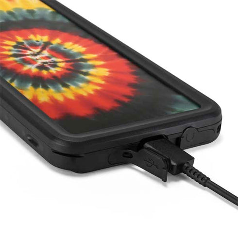 Liquid Blue Tie Dye - Rasta Spiral Galaxy S20 Waterproof Case