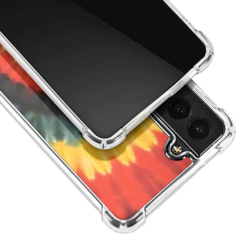 Liquid Blue Tie Dye - Rasta Spiral Galaxy S21 FE Clear Case