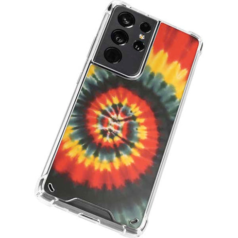 Liquid Blue Tie Dye - Rasta Spiral Galaxy S21 Ultra 5G Clear Case