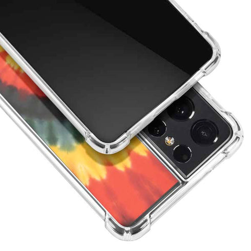 Liquid Blue Tie Dye - Rasta Spiral Galaxy S21 Ultra 5G Clear Case