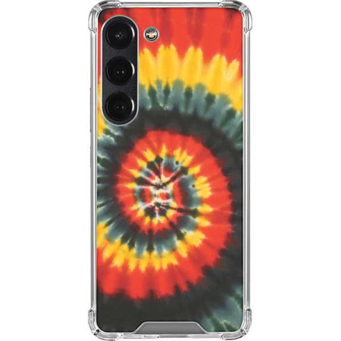 Liquid Blue Tie Dye - Rasta Spiral Galaxy S23 Clear Case