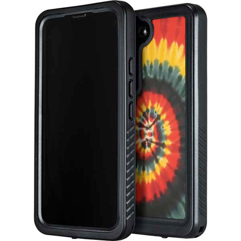 Liquid Blue Tie Dye - Rasta Spiral Galaxy S23 Plus Waterproof Case