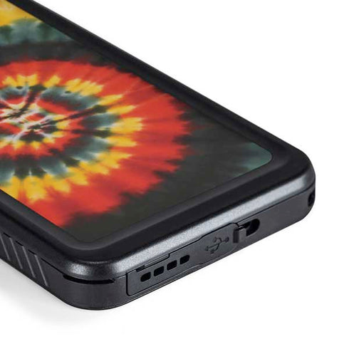 Liquid Blue Tie Dye - Rasta Spiral Galaxy S23 Plus Waterproof Case