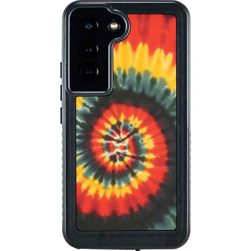 Liquid Blue Tie Dye - Rasta Spiral Galaxy S23 Waterproof Case