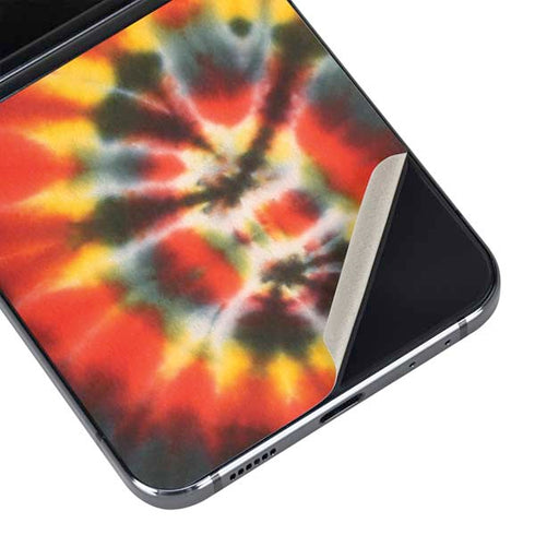 Liquid Blue Tie Dye - Rasta Spiral Galaxy Z Flip5 5G Skin