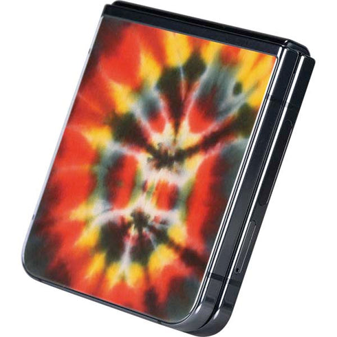Liquid Blue Tie Dye - Rasta Spiral Galaxy Z Flip5 5G Skin