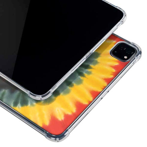 Liquid Blue Tie Dye - Rasta Spiral iPad Pro 12.9in (2020) Clear Case