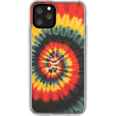 Liquid Blue Tie Dye - Rasta Spiral iPhone 11 Pro Clear Case
