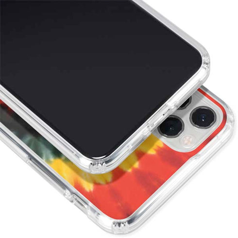 Liquid Blue Tie Dye - Rasta Spiral iPhone 11 Pro Clear Case