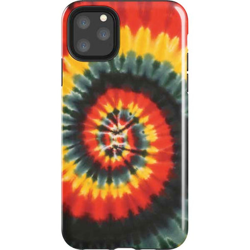 Liquid Blue Tie Dye - Rasta Spiral iPhone 11 Pro Max Impact Case
