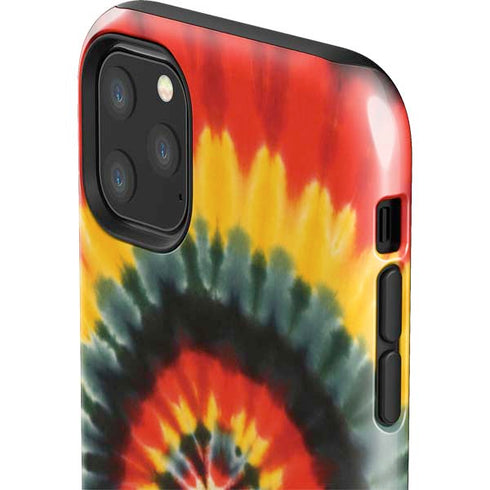 Liquid Blue Tie Dye - Rasta Spiral iPhone 11 Pro Max Impact Case