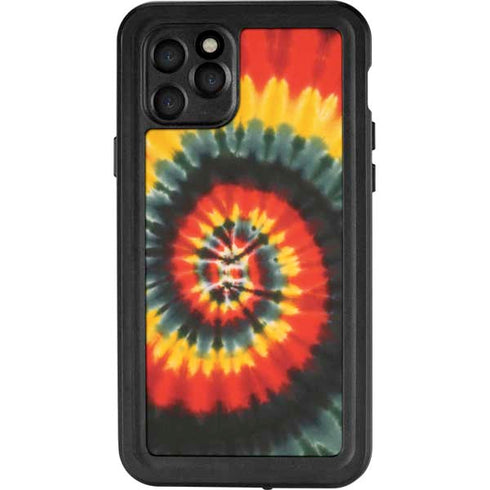 Liquid Blue Tie Dye - Rasta Spiral iPhone 11 Pro Waterproof Case
