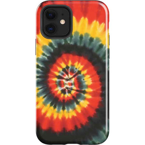 Liquid Blue Tie Dye - Rasta Spiral iPhone 12 Impact Case