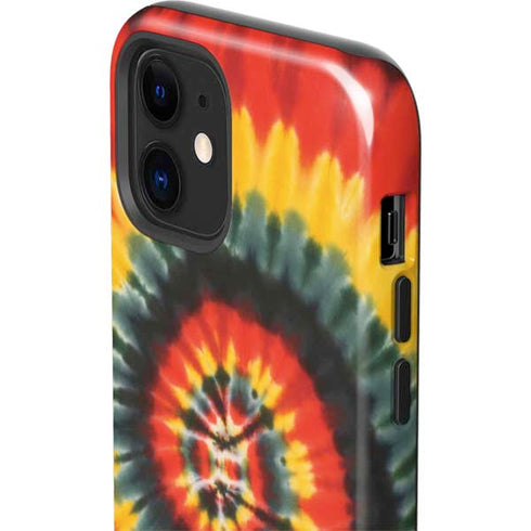 Liquid Blue Tie Dye - Rasta Spiral iPhone 12 Impact Case