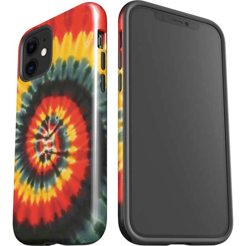 Liquid Blue Tie Dye - Rasta Spiral iPhone 12 Impact Case