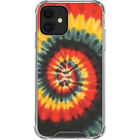Liquid Blue Tie Dye - Rasta Spiral iPhone 12 Mini Clear Case