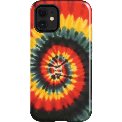 Liquid Blue Tie Dye - Rasta Spiral iPhone 12 Mini Impact Case