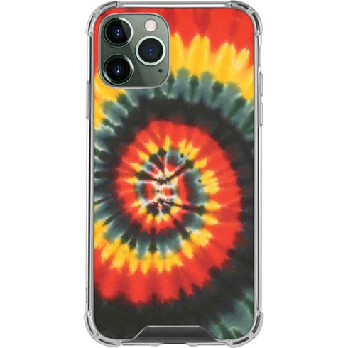 Liquid Blue Tie Dye - Rasta Spiral iPhone 12 Pro Clear Case