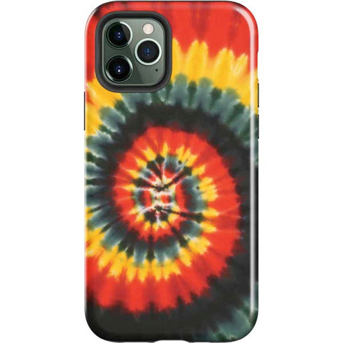 Liquid Blue Tie Dye - Rasta Spiral iPhone 12 Pro Impact Case