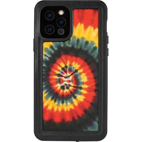 Liquid Blue Tie Dye - Rasta Spiral iPhone 12 Pro Waterproof Case