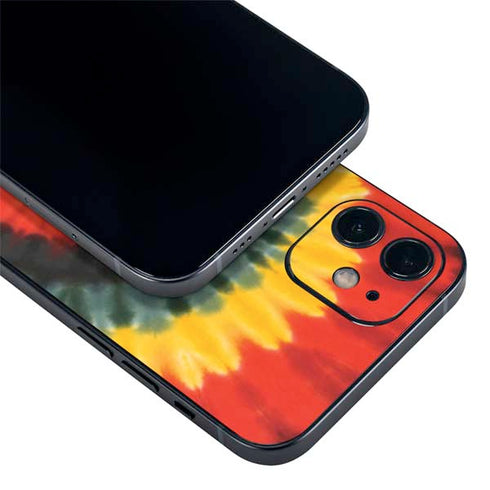 Liquid Blue Tie Dye - Rasta Spiral iPhone 12 Skin